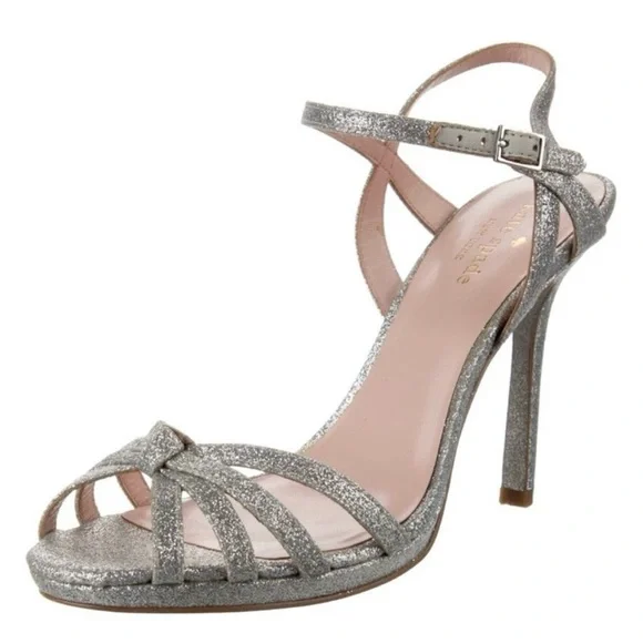 Elegant Silver Strappy Heels - Picture 4 of 10